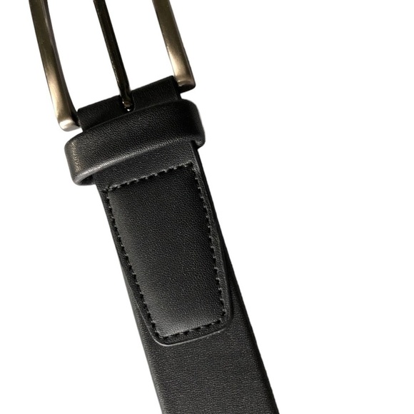 Perry Ellis Dress Belt Portfolio Faux Leather Black 40 - Picture 2 of 9